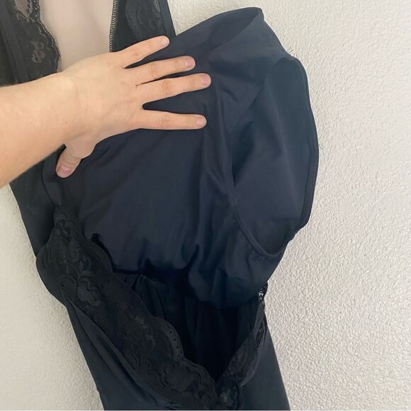 WEISSMAN Dance Costume burgundy Halter Strap Romper With Lace MJ10689 adult SA - Picture 7 of 12